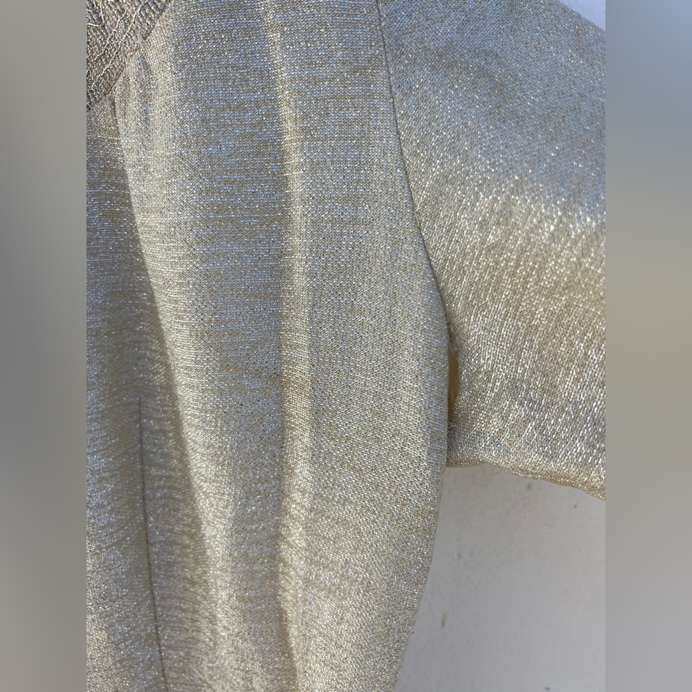 60s Metallic Threaded Faux Button Mini Dress - Picture 15 of 17